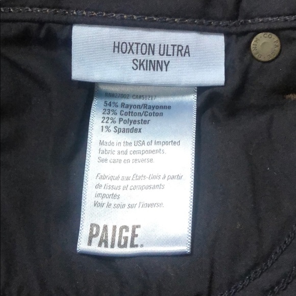 PAIGE Hoxton Ultra Skinny Jeans size 28 - Picture 5 of 5